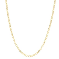 Unisex Adult 14K Gold Over Silver 22 Inch Link Necklace
