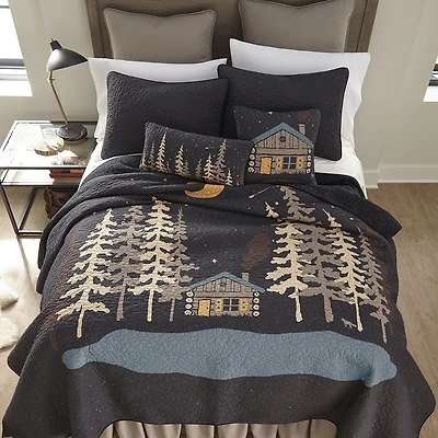 Donna Sharp Moonlit Rustic & Charming Cabin Quilt