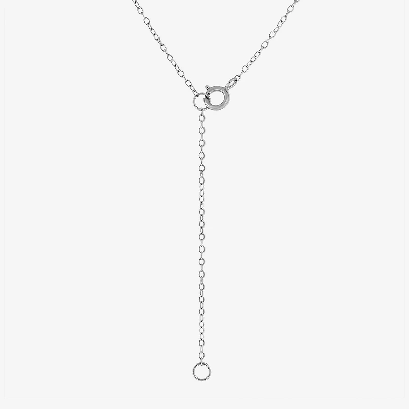 Sterling Silver 3-in-1 Cubic Zirconia Circle "Mom" Necklace