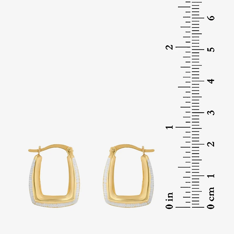 18k Gold Over Silver 29.6mm Hoop Earrings