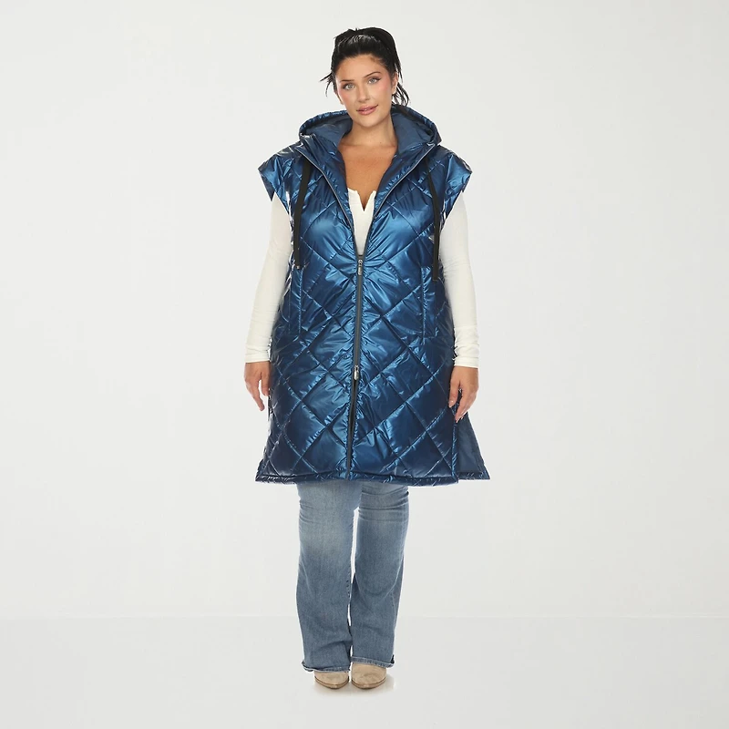 White Mark Womens Plus Midweight Puffer Vest