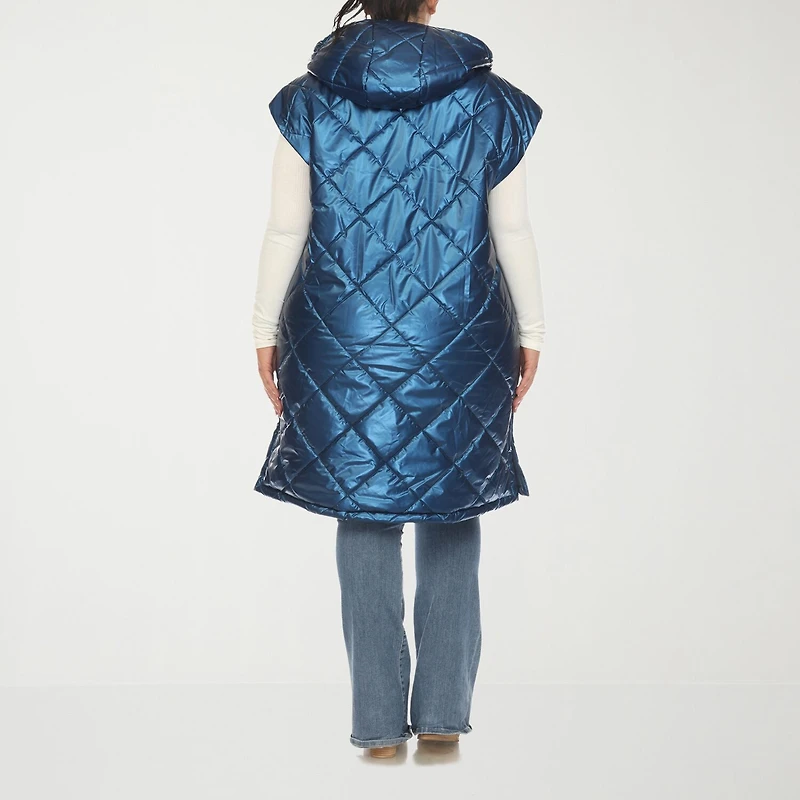 White Mark Womens Plus Midweight Puffer Vest