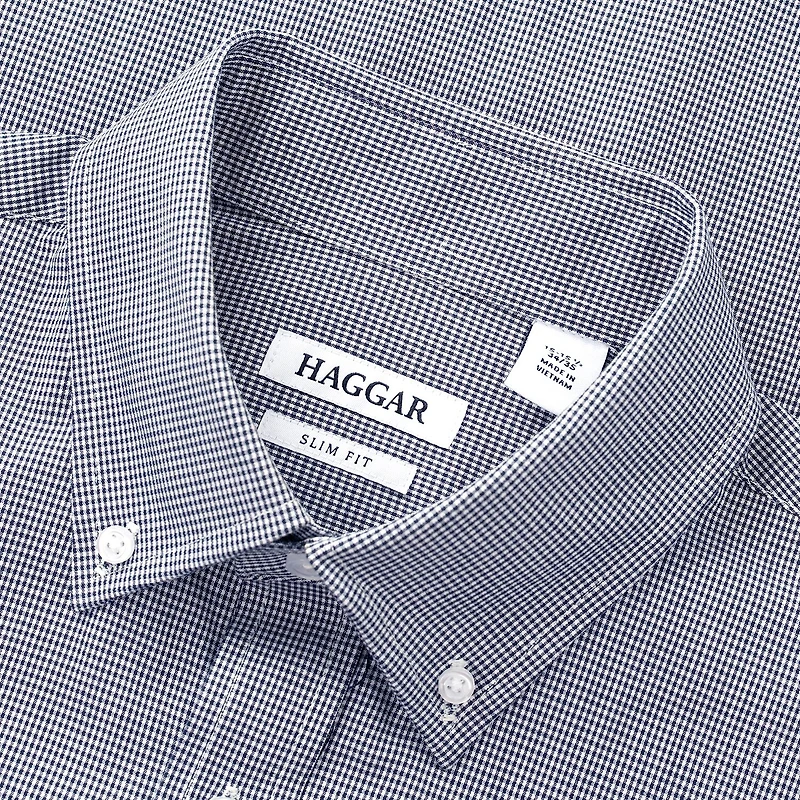 Haggar Premium Comfort Mens Slim Fit Easy Care Long Sleeve Dress Shirt