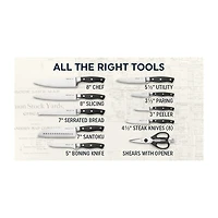Chicago Cutlery Insignia Triple Rivet Poly 18-pc. Knife Block Set