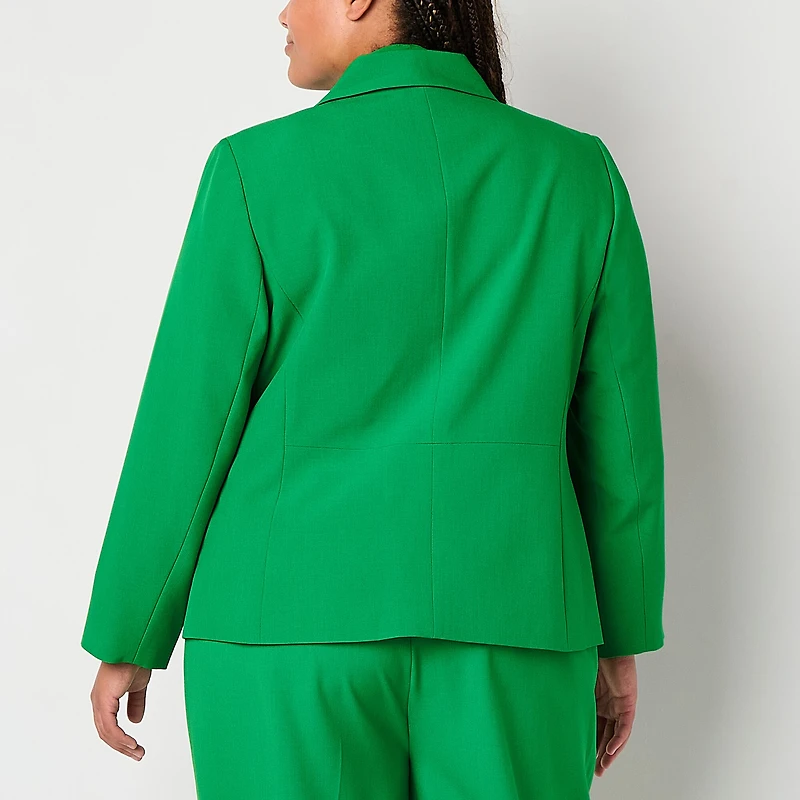 Black Label by Evan-Picone Womens Plus Classic Fit Suit Jacket