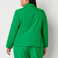 Black Label by Evan-Picone Womens Plus Classic Fit Suit Jacket
