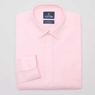 Stafford Sweat Repel Advanced Performance Mens Regular Fit STRETCH FABRIC Wrinkle Free Long Sleeve Dress Shirt