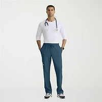Skechers Skp718 Compass 5-Pocket Elastic Waistband Straight Leg Mens Short Stretch Fabric Moisture Wicking Scrub Pant