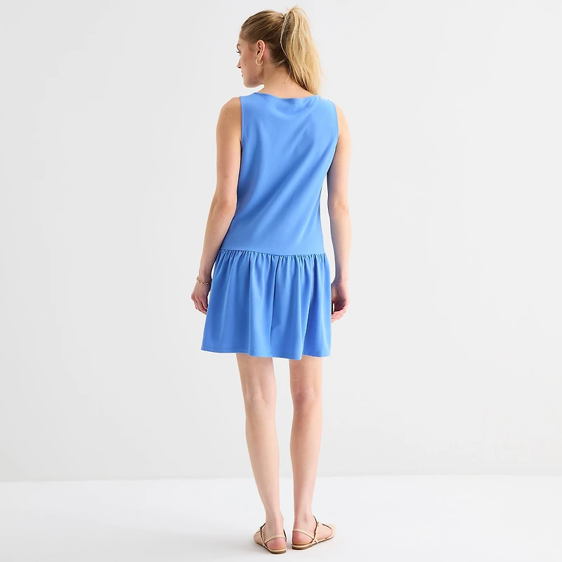 Isabel & Nina Womens Round Neck Sleeveless Shift Dress