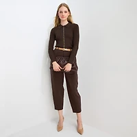 Worthington Womens Long Sleeve Button Cardigan