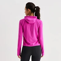 Xersion EverUltra Womens Hooded Long Sleeve Active T-Shirt