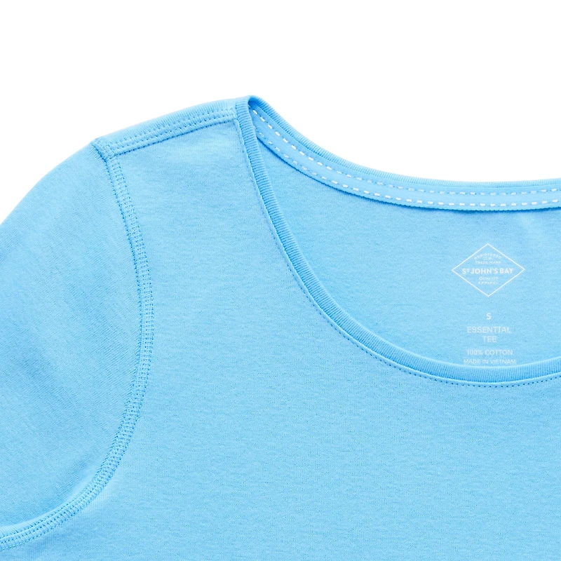 St. John's Bay Womens Easy-on + Easy-off Crew Neck Short Sleeve Adaptive T-Shirt