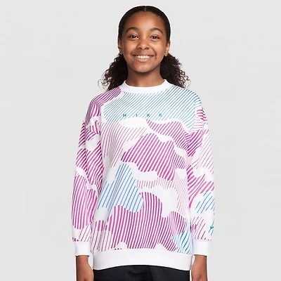 Nike Club Big Kid Girls Crew Neck Long Sleeve Sweatshirt