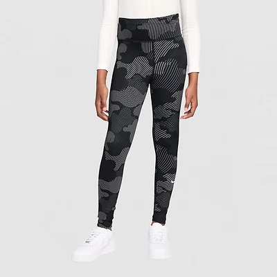 Nike Dri-Fit One Big Kid Girls High Rise Knit Active Skinny Full Length Leggings