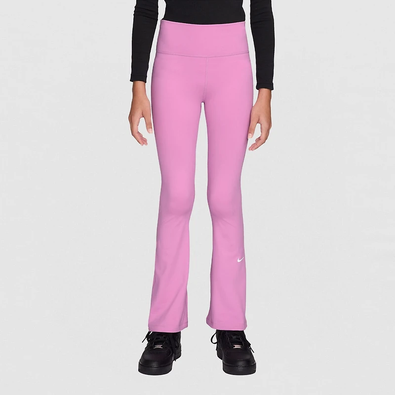 Nike Dri-Fit One Big Kid Girls High Rise Knit Active Flare Full Length Leggings