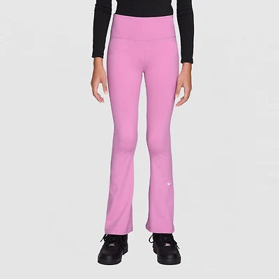 Nike Dri-Fit One Big Kid Girls High Rise Knit Active Flare Full Length Leggings