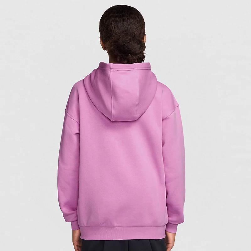 Nike Club Big Kid Girls Long Sleeve Fleece Zipper Active Hoodie