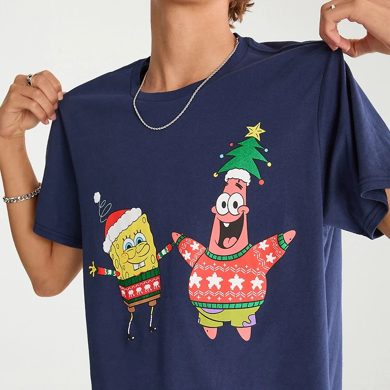 AEROPOSTALE Mens Crew Neck Short Sleeve Regular Fit Spongebob Graphic T-Shirt