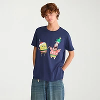 AEROPOSTALE Mens Crew Neck Short Sleeve Regular Fit Spongebob Graphic T-Shirt