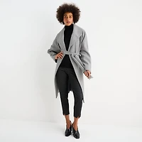 Worthington Womens Plus Belted Heavyweight Coat