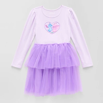 Disney Collection Little & Big Kid Girls Long Sleeve Stitch Tutu Dress