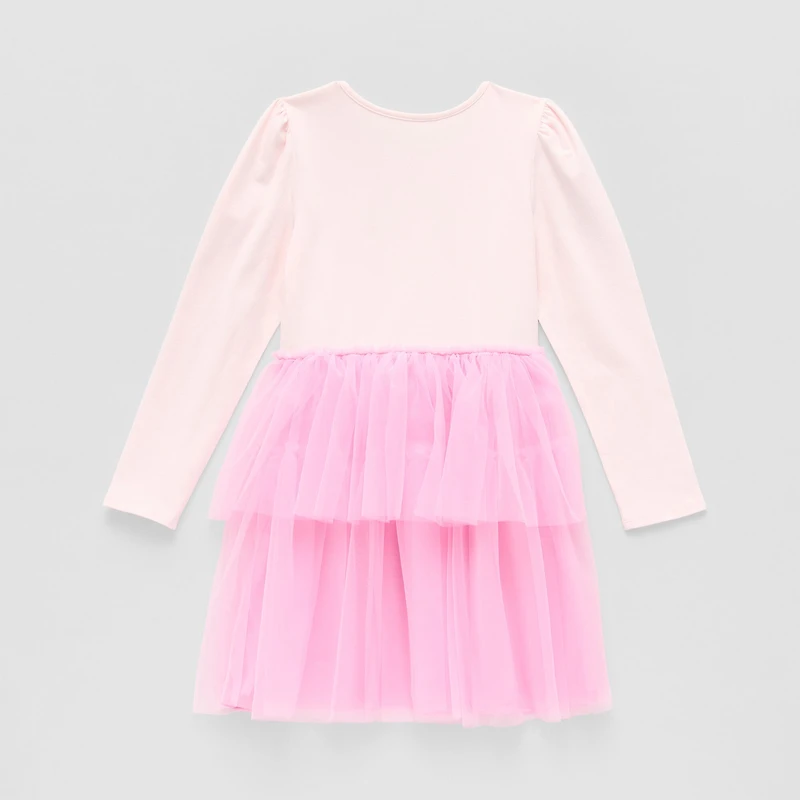 Disney Collection Little & Big Kid Girls Long Sleeve Ariel Princess Moana Tutu Dress