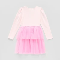 Disney Collection Little & Big Kid Girls Long Sleeve Ariel Princess Moana Tutu Dress