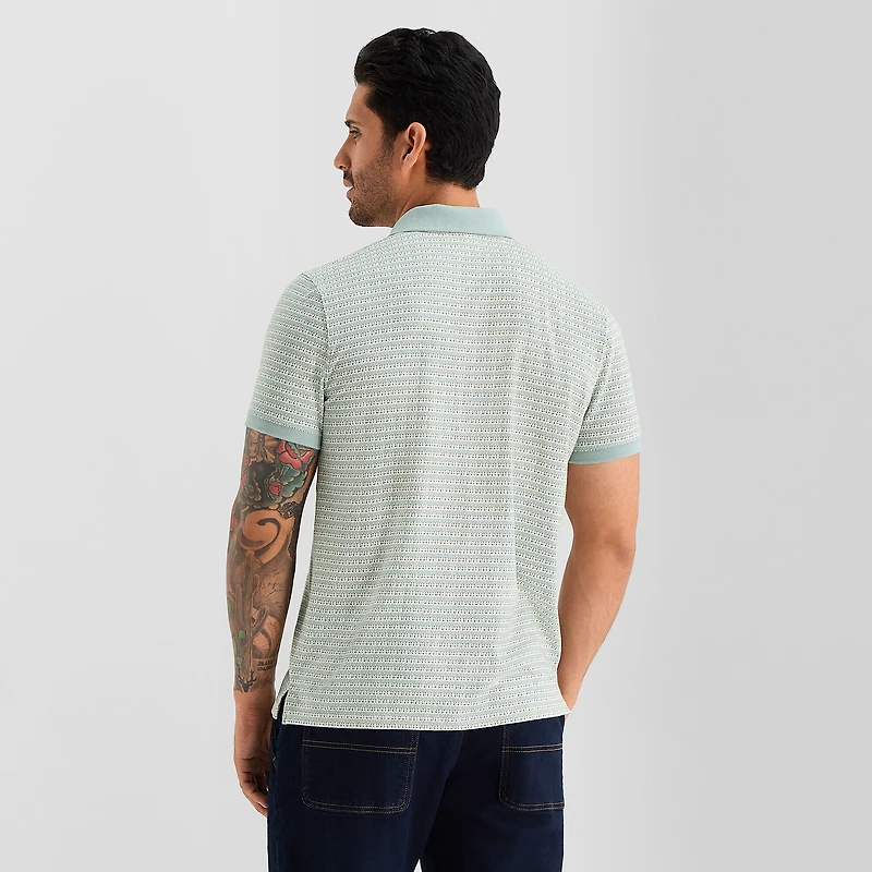 mutual weave Mens Regular Fit Short Sleeve Polo Shirt