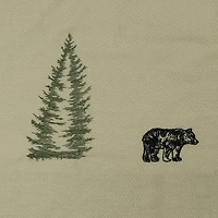 Donna Sharp Bear Creek Embroidered Tailored King Cotton 18" Bed Skirt