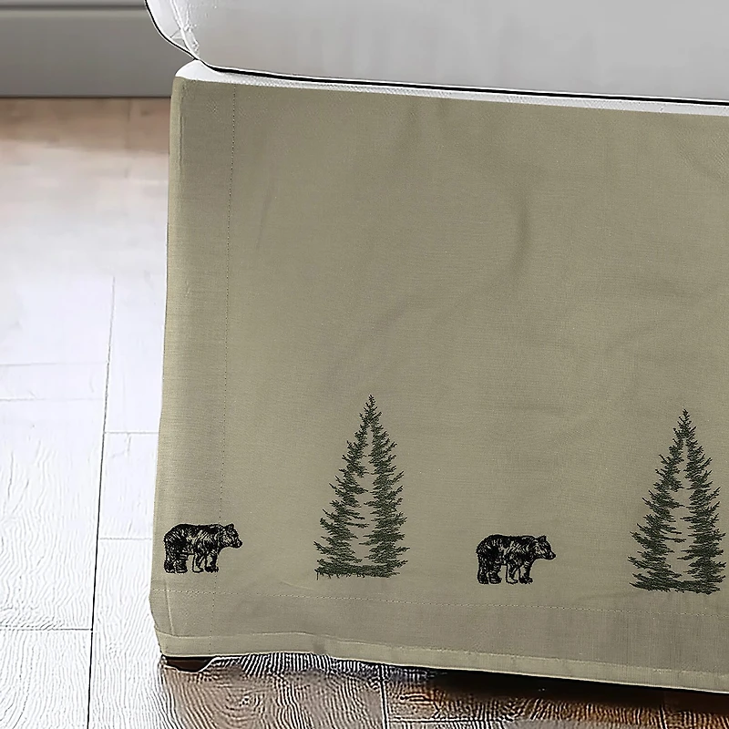 Donna Sharp Bear Creek Tailored Queen Cotton 18" Bed Skirt