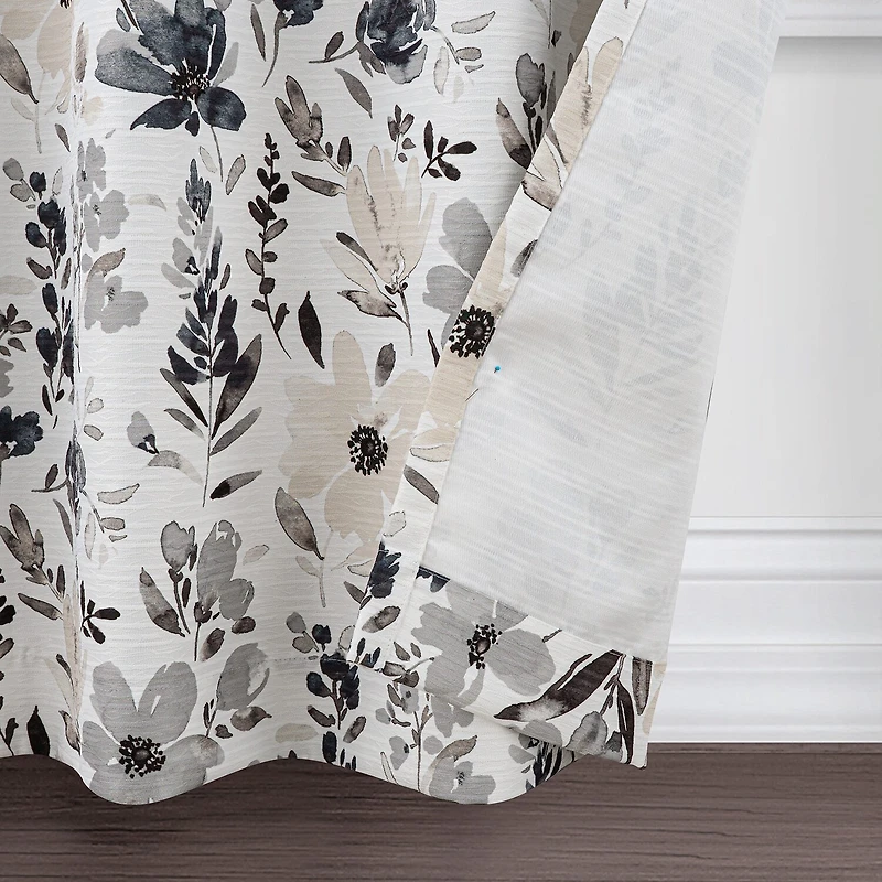 Regal Home Dimensions Floral Grommet Top Energy Saving Blackout Single Curtain Panel