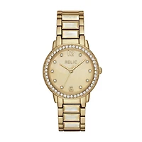 Relic By Fossil Womens Gold Tone Bracelet Watch Zr34407