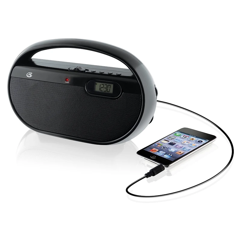 GPX R602B AM/FM Portable Clock Radio