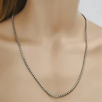 Mens Stainless Steel 24 Inch Link Chain Necklace
