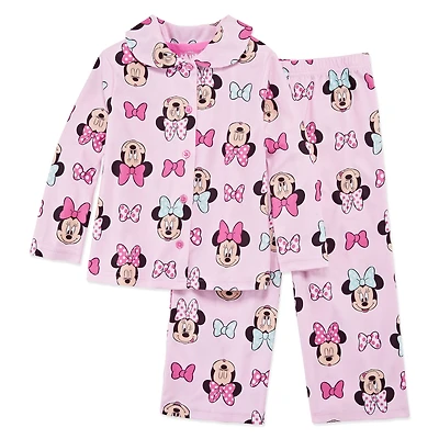 Disney Collection Toddler Girls Long Sleeve 2-pc. Pajama Set