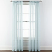 Home Expressions Crushed Voile Rod Pocket Sheer Single Curtain Panel