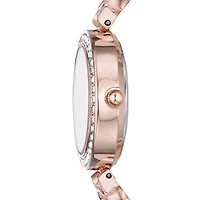 Geneva Womens Crystal Accent Rose Goldtone 2-pc. Watch Boxed Set Fmdjset039