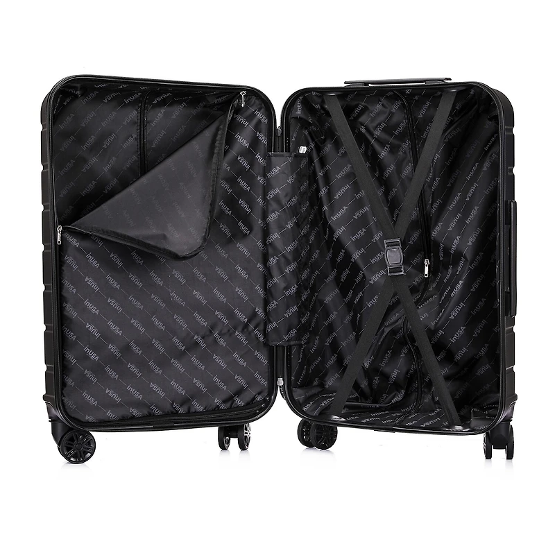 InUSA Trend 24 Inch Hardside Lightweight Checked Spinner Luggage