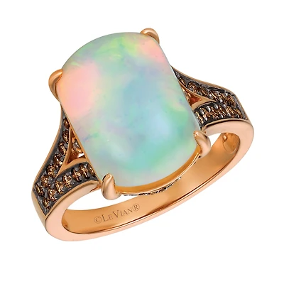 Le Vian® Grand Sample Sale™ Ring featuring Neopolitan Opal™ Chocolate Diamonds® and Vanilla Diamonds® set in 14K Strawberry Gold®