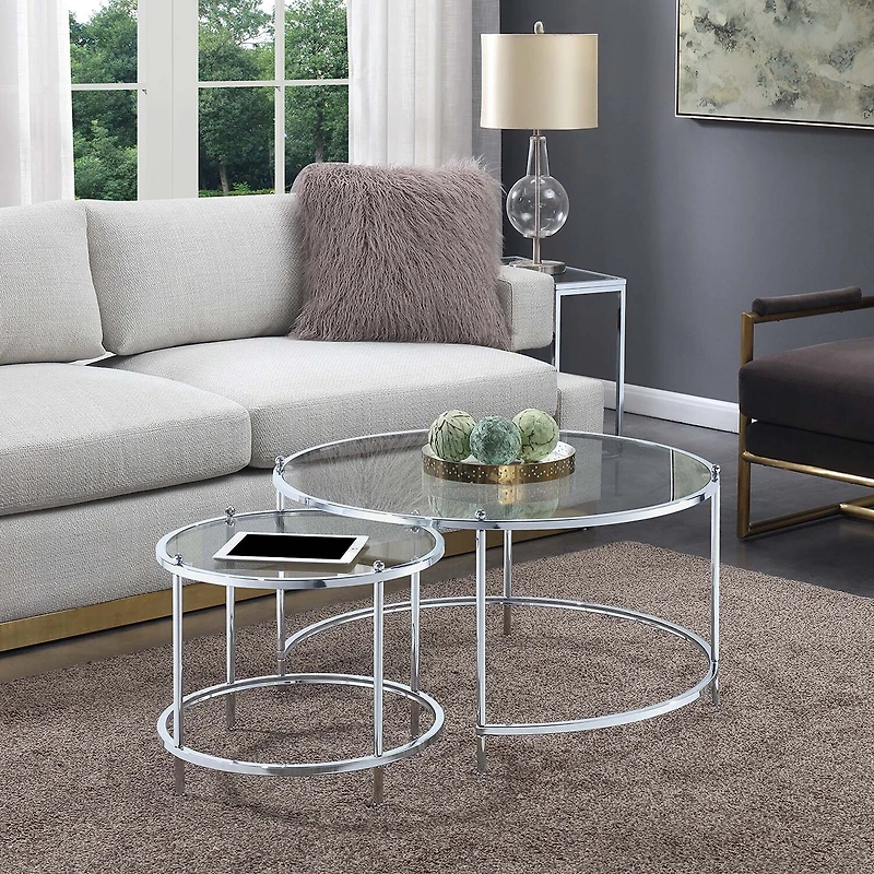Convenience Concepts Metal Coffee Table