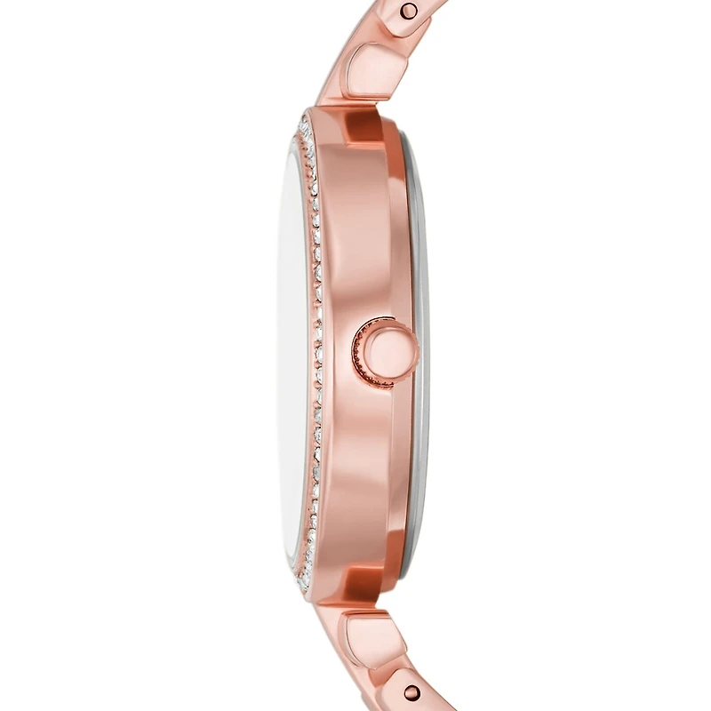 Geneva Womens Crystal Accent Rose Goldtone 2-pc. Watch Boxed Set Fmdjset068