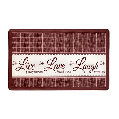 Achim Live Love Laugh Anti-Fatigue 18"X30" Kitchen Mat