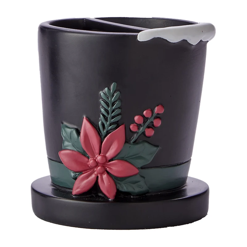 Saturday Knight Rustic Plaid Snowman Toothbrush Holder