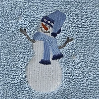 Saturday Knight Snowman Sled 2-pc. Hand Towel