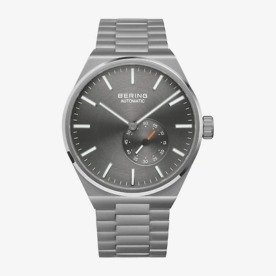 Bering Mens Automatic Gray Stainless Steel Bracelet Watch 19441-777