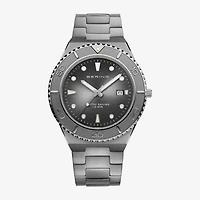 Bering Mens Gray Stainless Steel Bracelet Watch 18940-777
