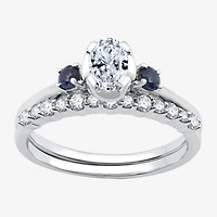 I Said Yes (H-I / I1) Womens 3/4 CT. T.W. Lab Grown White Diamond Sterling Silver Oval Bridal Set