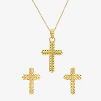 Womens 14K Gold Cross 2-pc. Jewelry Set