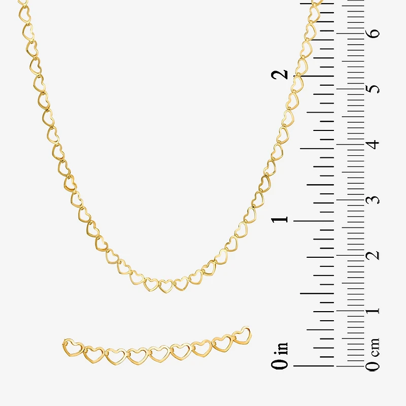 Womens 10K Gold Heart 2-pc. Jewelry Set