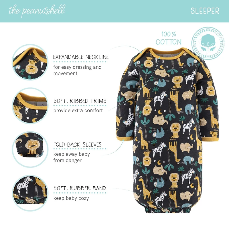 The Peanutshell King Of Jungle Baby Unisex 16-pc. Clothing Set